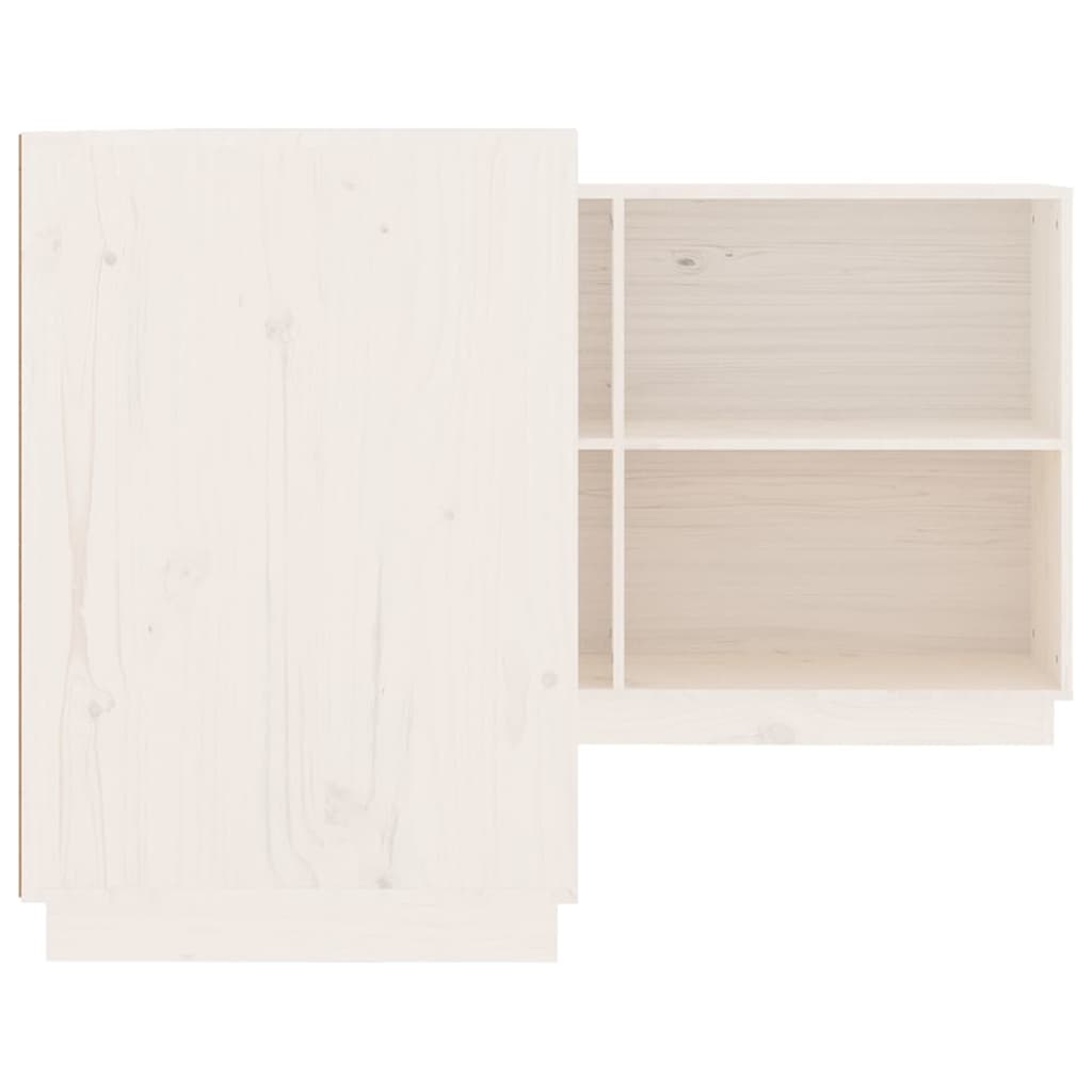 Desk White 110x50x75 cm Solid Wood Pine
